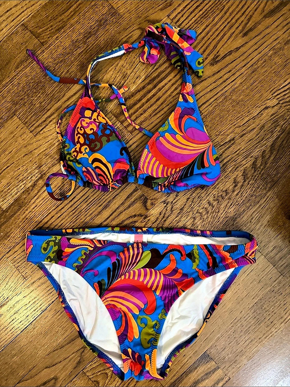 Trina Turk Sicily Safari Collection bikini Abstract Print Bikini Set Size Small